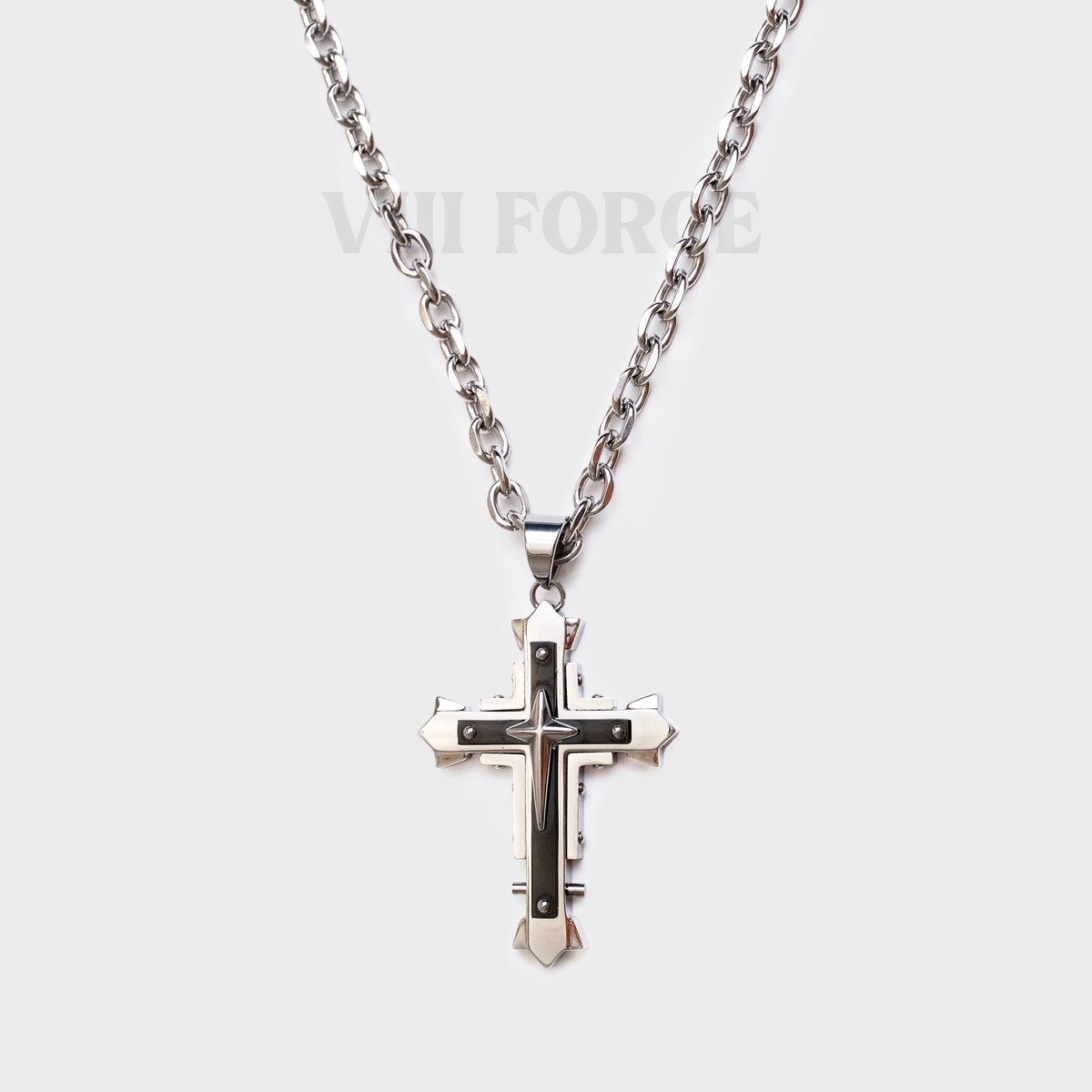 cross-(silver & black forge)