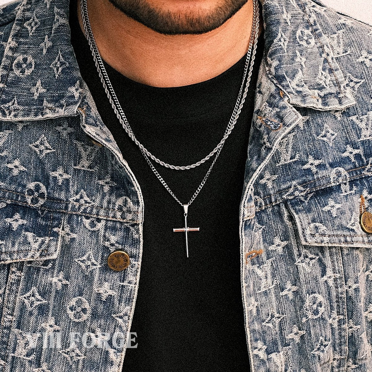 cross+rope(silver)