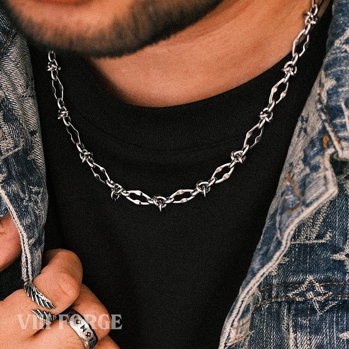 thorn chain(unique design) silver