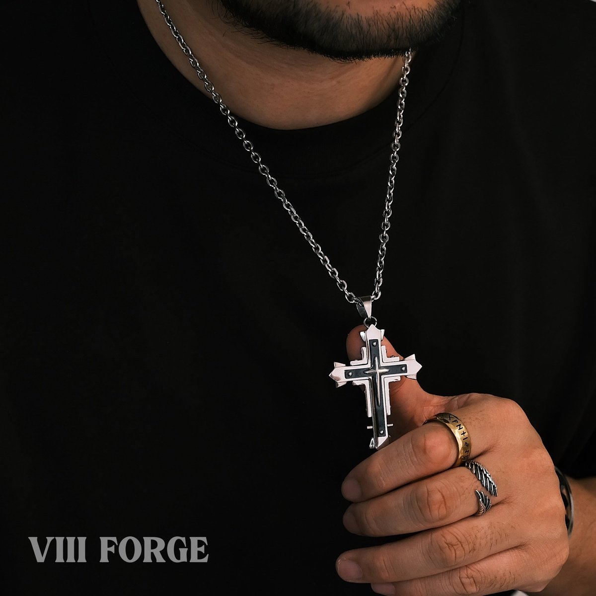 cross-(silver & black forge)