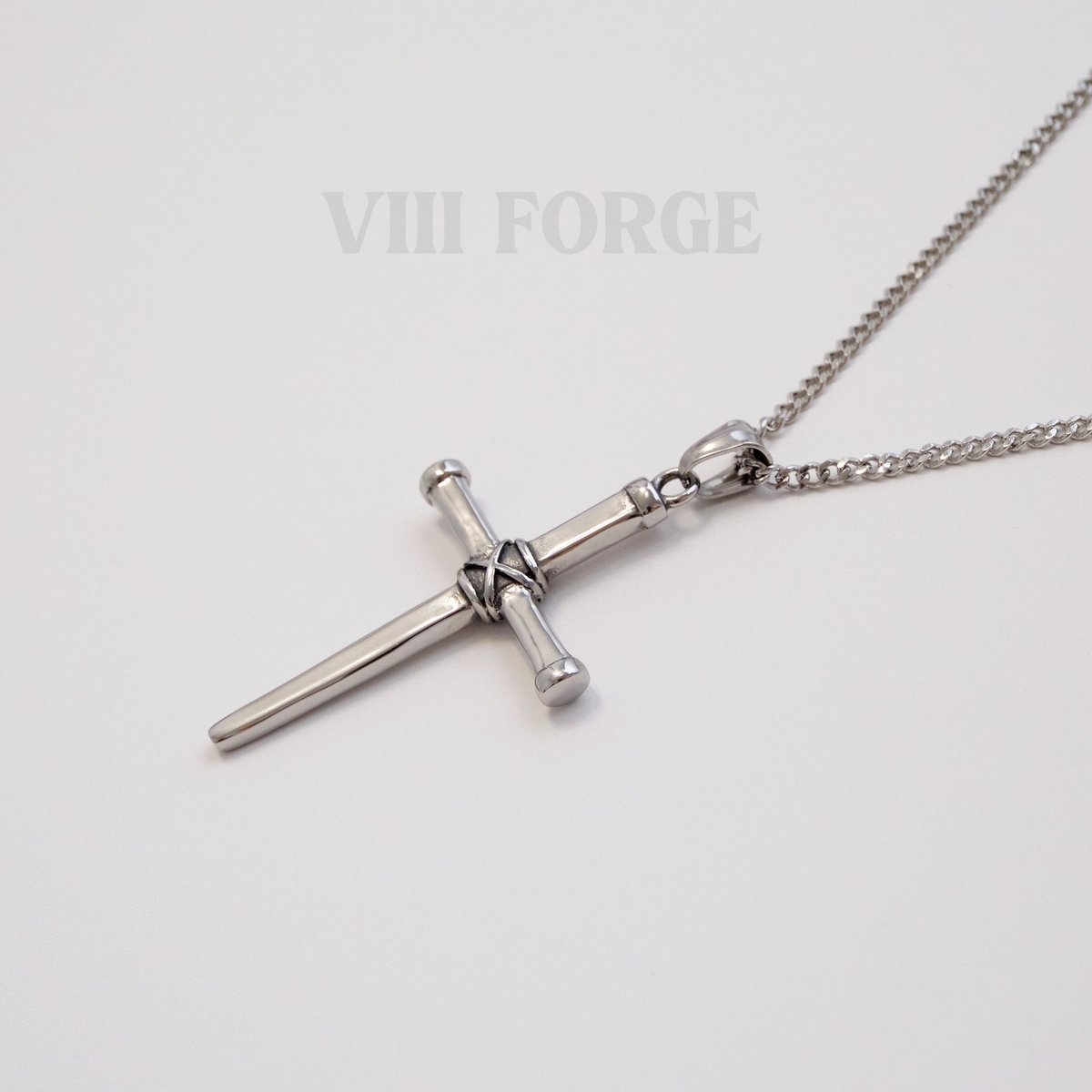 retro cross-silver