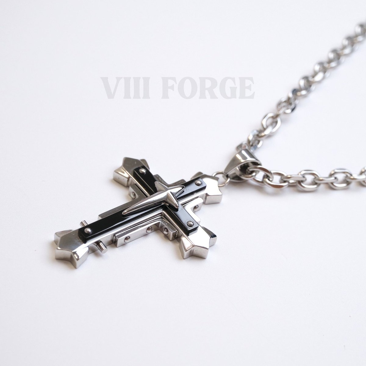 cross-(silver & black forge)