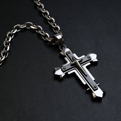 CROSS-(SILVER & BLACK FORGE)