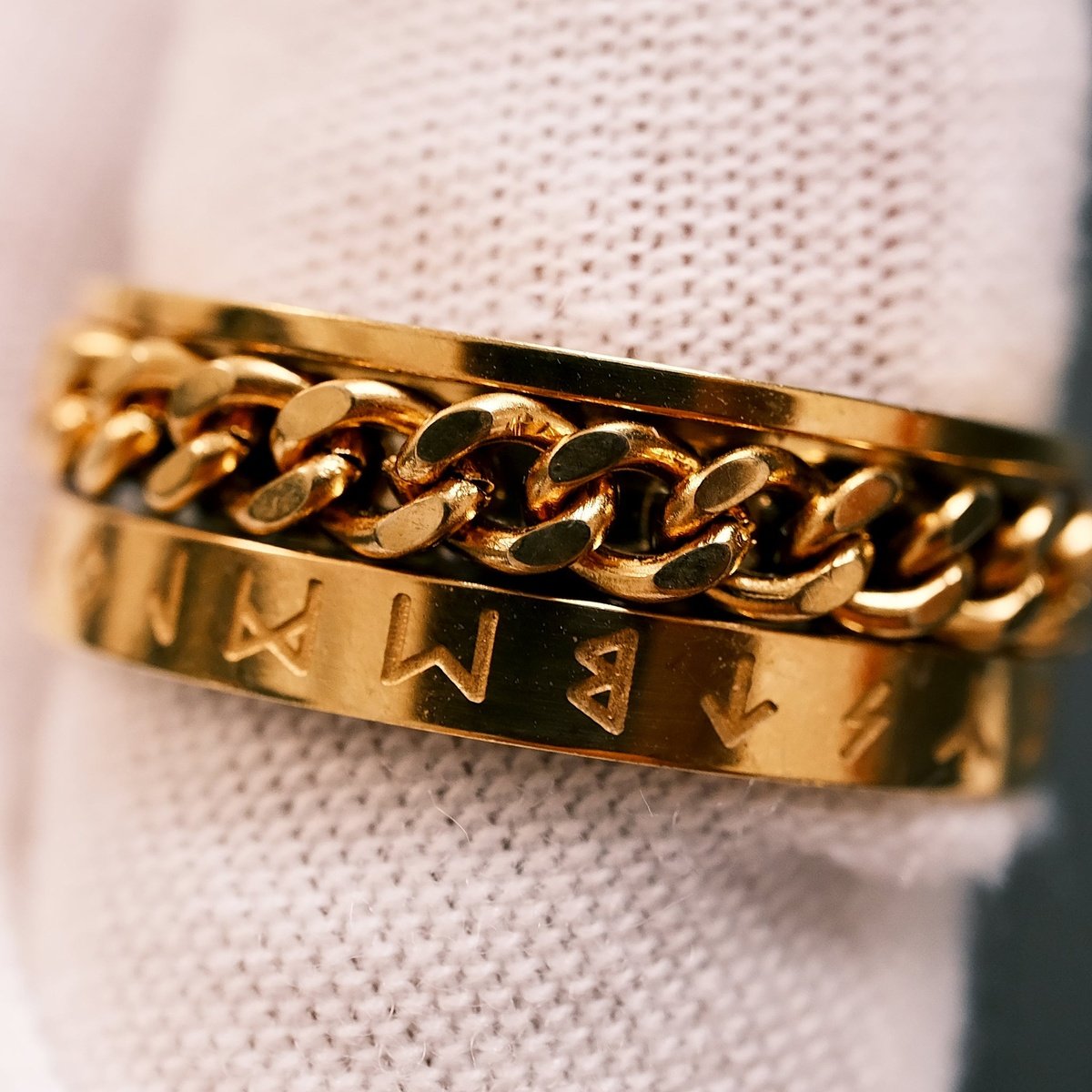 viking chain ring(gold)