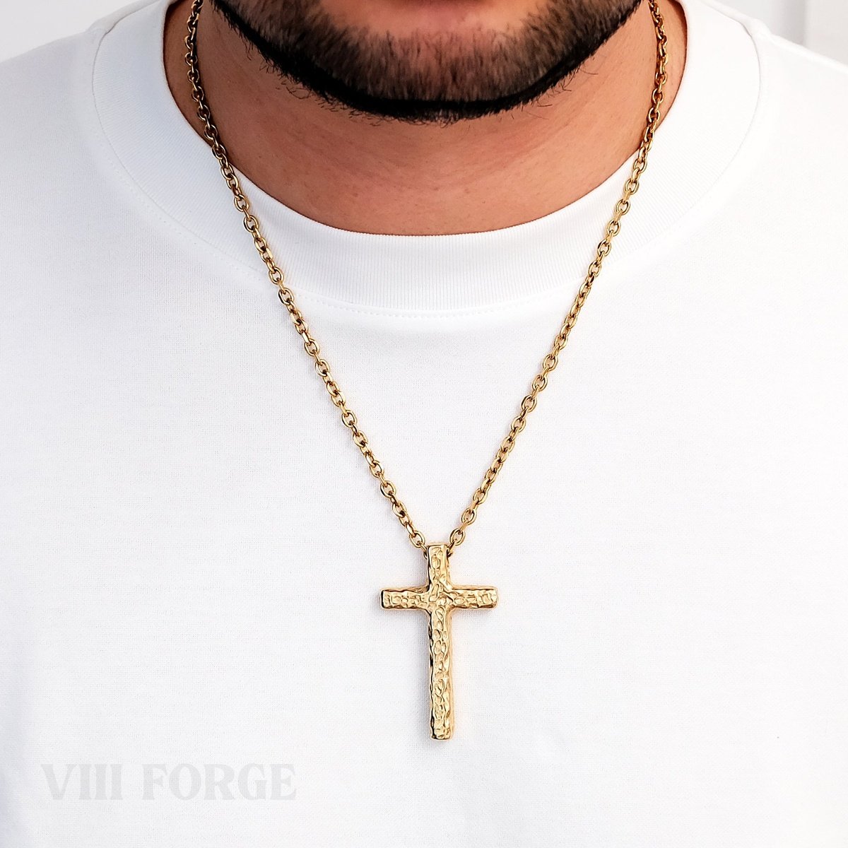 melt metal cross(gold)