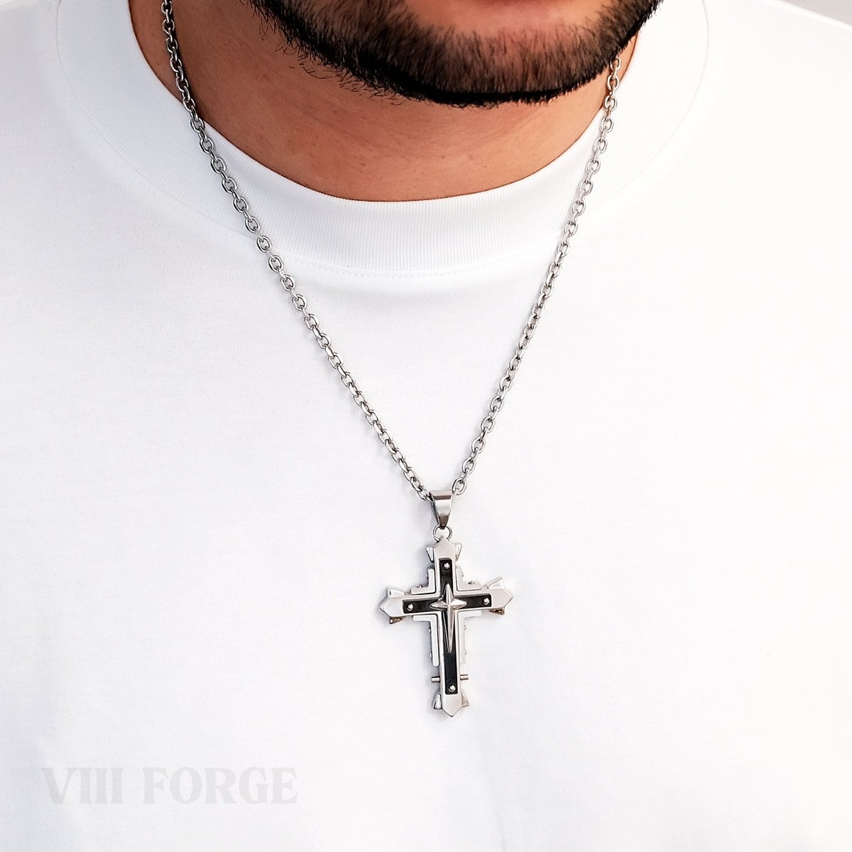 cross-(silver & black forge)